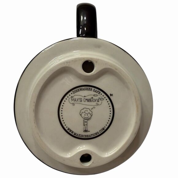 Hockey Puck Soup Bowl 16 oz Ceramic Goal Net Black Red Textured Novelty Gift 🏒 - Picture 8 of 10